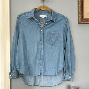 LOFT Denim Button-Up Shirt